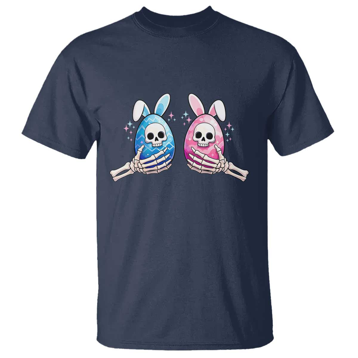 Gothic Easter Gift T Shirt Skeleton Hands Holding Easter Eggs