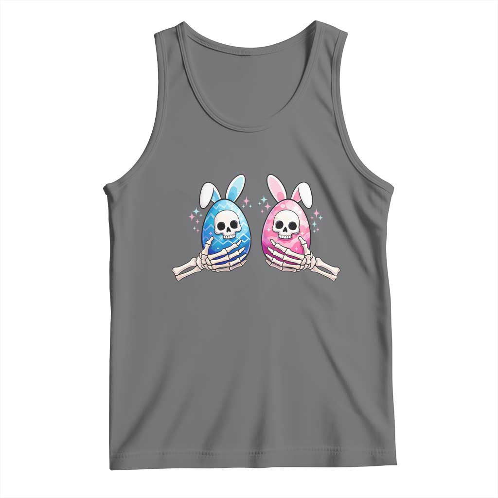 Gothic Easter Gift Tank Top Skeleton Hands Holding Easter Eggs