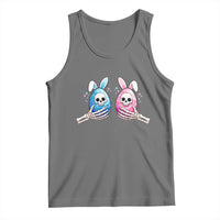 Gothic Easter Gift Tank Top Skeleton Hands Holding Easter Eggs