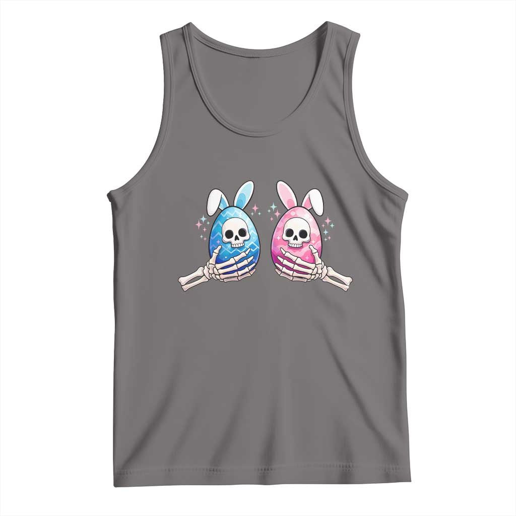 Gothic Easter Gift Tank Top Skeleton Hands Holding Easter Eggs