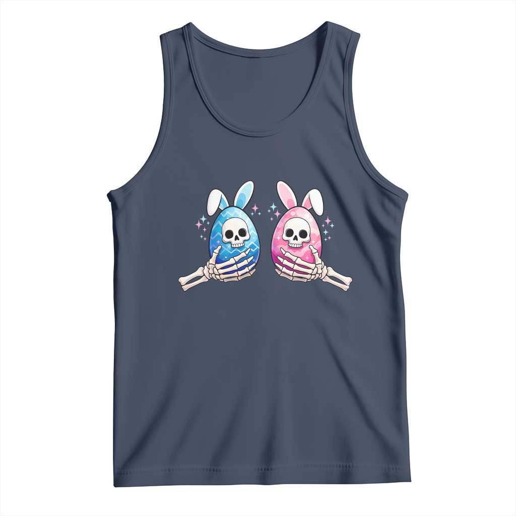Gothic Easter Gift Tank Top Skeleton Hands Holding Easter Eggs