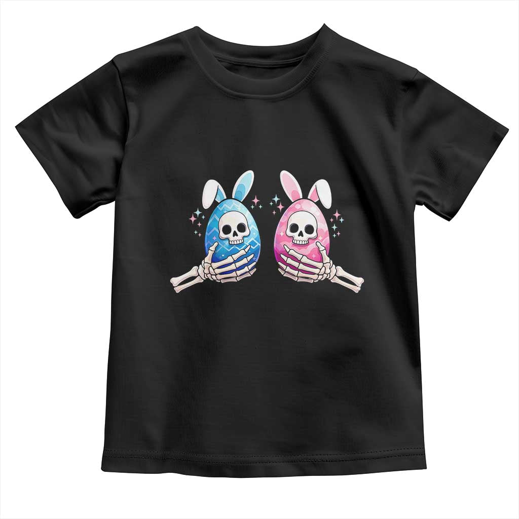 Gothic Easter Gift Toddler T Shirt Skeleton Hands Holding Easter Eggs