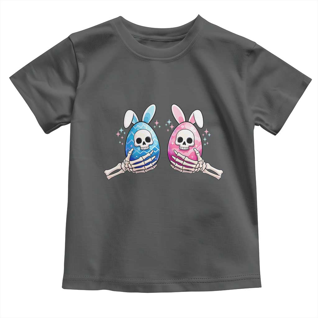 Gothic Easter Gift Toddler T Shirt Skeleton Hands Holding Easter Eggs