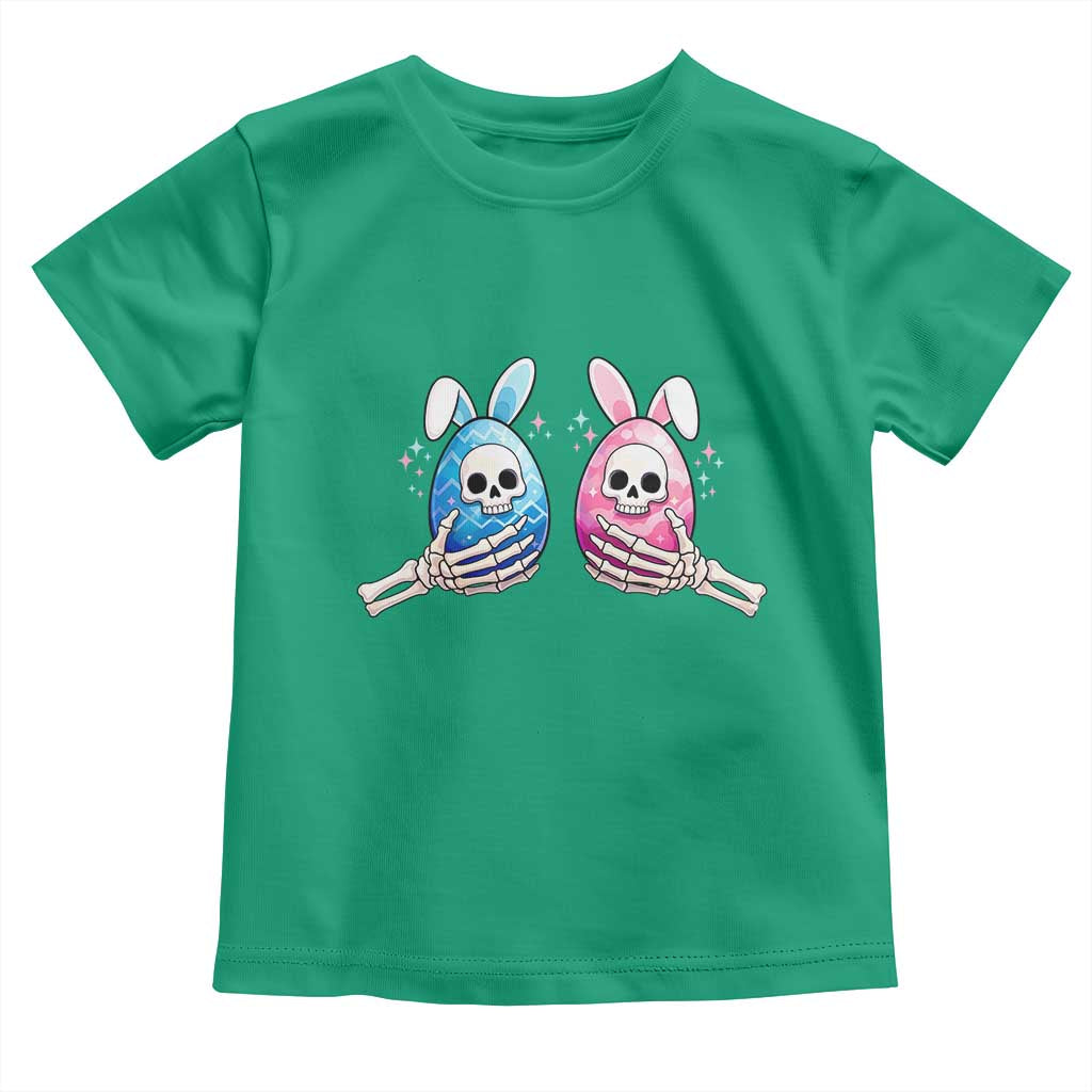 Gothic Easter Gift Toddler T Shirt Skeleton Hands Holding Easter Eggs
