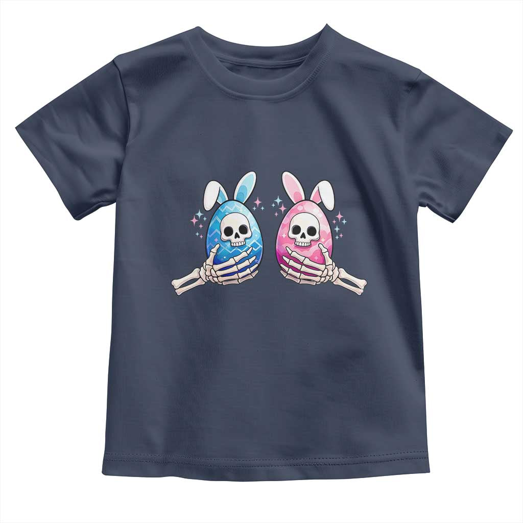 Gothic Easter Gift Toddler T Shirt Skeleton Hands Holding Easter Eggs
