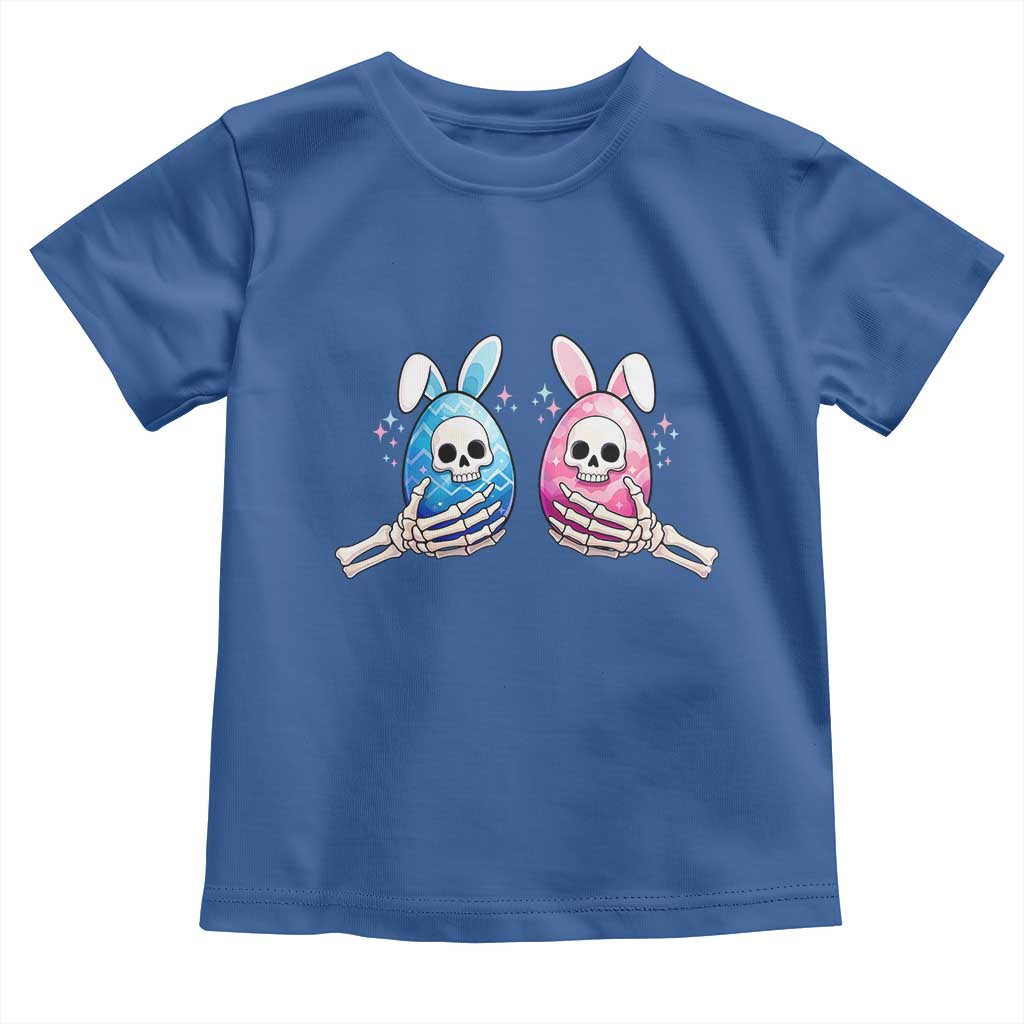 Gothic Easter Gift Toddler T Shirt Skeleton Hands Holding Easter Eggs