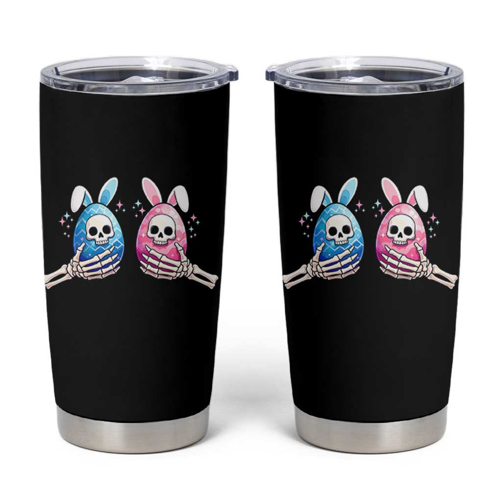 Gothic Easter Gift Tumbler Cup Skeleton Hands Holding Easter Eggs