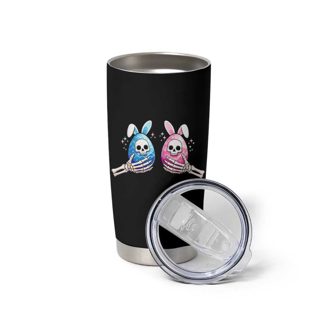 Gothic Easter Gift Tumbler Cup Skeleton Hands Holding Easter Eggs