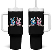 Gothic Easter Gift Tumbler With Handle Skeleton Hands Holding Easter Eggs