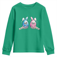 Gothic Easter Gift Youth Sweatshirt Skeleton Hands Holding Easter Eggs
