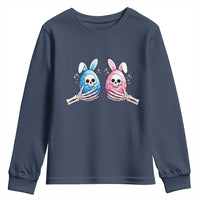 Gothic Easter Gift Youth Sweatshirt Skeleton Hands Holding Easter Eggs