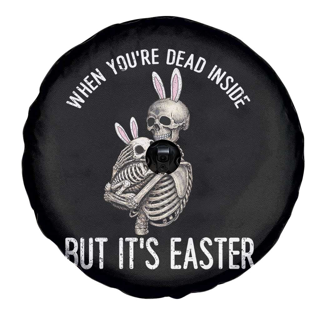 Funny Easter Bunny Skeleton Spare Tire Cover Dead Inside But It Is Easter