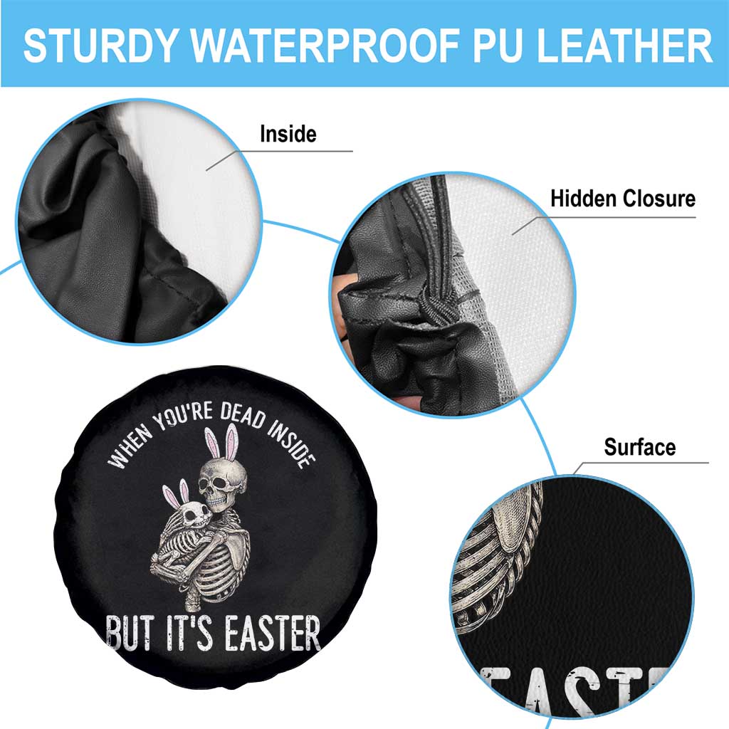 Funny Easter Bunny Skeleton Spare Tire Cover Dead Inside But It Is Easter