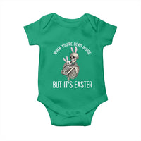 Funny Easter Bunny Skeleton Baby Onesie Dead Inside But It Is Easter