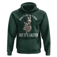 Funny Easter Bunny Skeleton Hoodie Dead Inside But It Is Easter