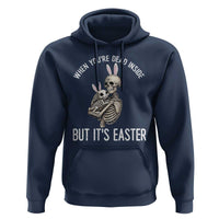 Funny Easter Bunny Skeleton Hoodie Dead Inside But It Is Easter