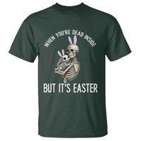 Funny Easter Bunny Skeleton T Shirt Dead Inside But It Is Easter