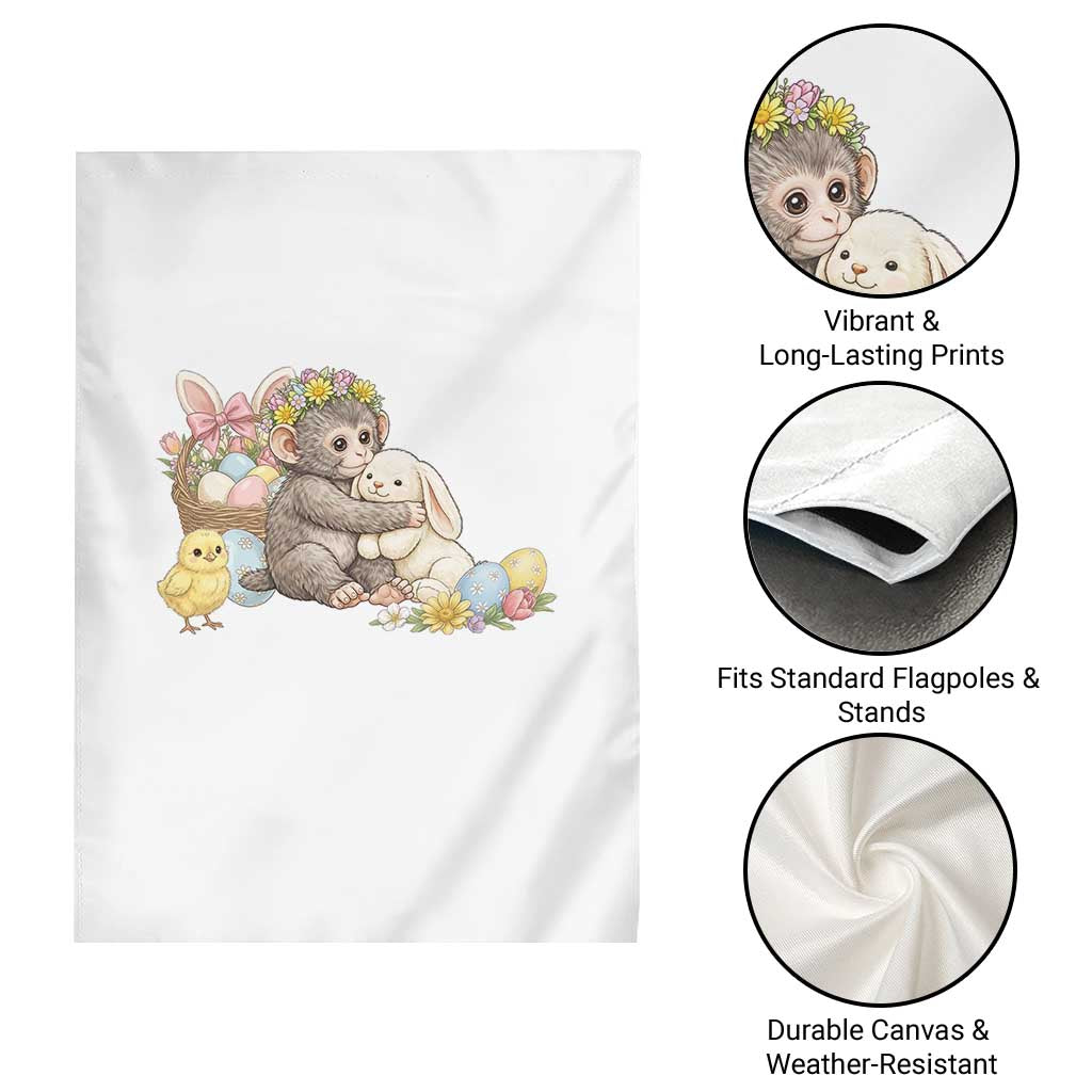 Cute Punch Baby Monkey Easter Garden Flag Funny Animal Gift