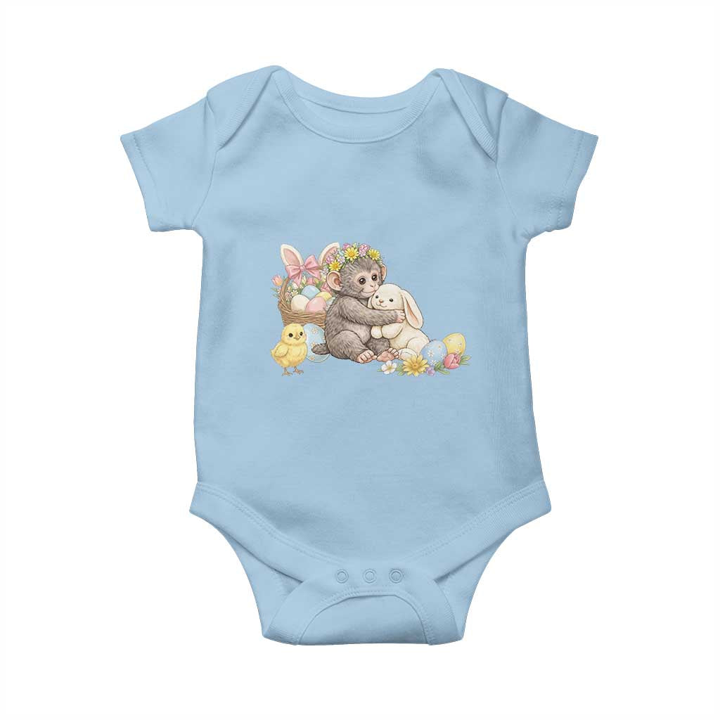 Cute Punch Baby Monkey Easter Baby Onesie Funny Animal Gift