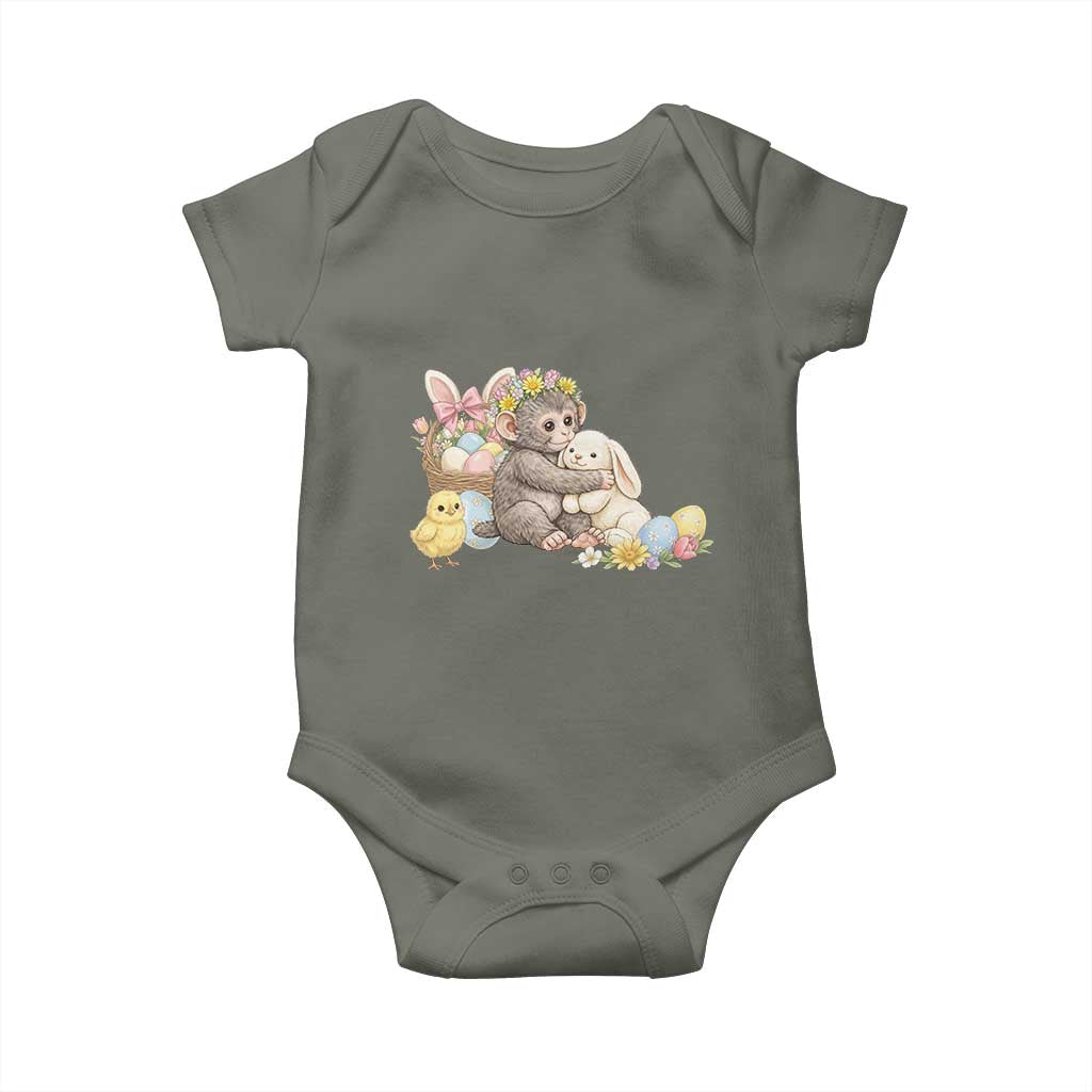 Cute Punch Baby Monkey Easter Baby Onesie Funny Animal Gift