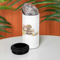 Cute Punch Baby Monkey Easter 4 in 1 Can Cooler Tumbler Funny Animal Gift