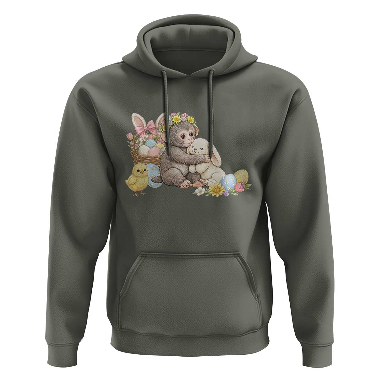 Cute Punch Baby Monkey Easter Hoodie Funny Animal Gift