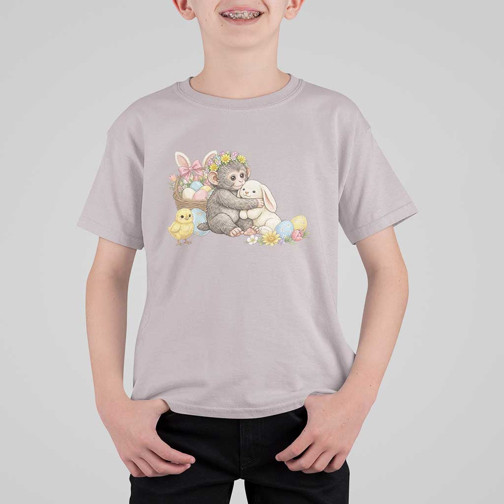Cute Punch Baby Monkey Easter T Shirt For Kid Funny Animal Gift