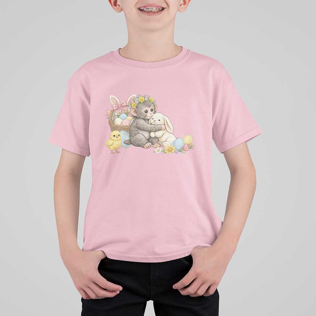 Cute Punch Baby Monkey Easter T Shirt For Kid Funny Animal Gift