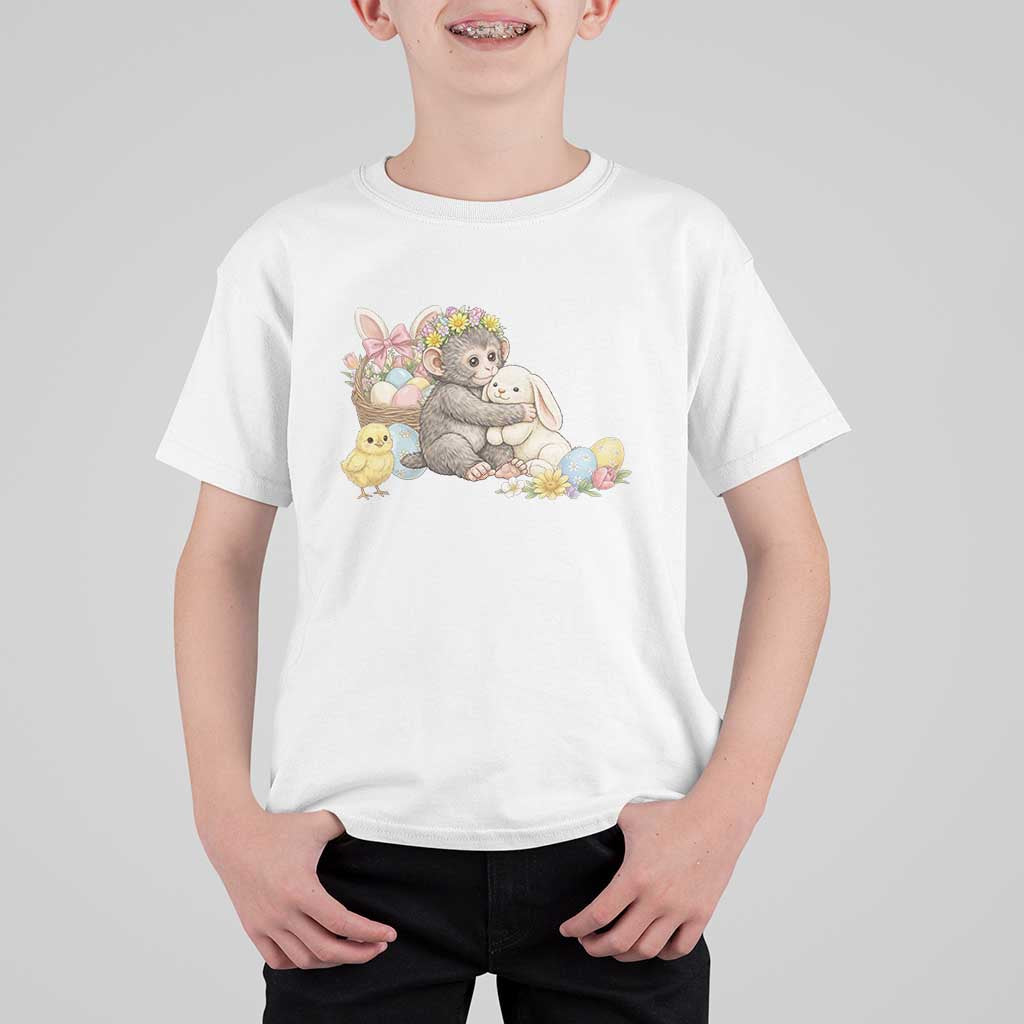 Cute Punch Baby Monkey Easter T Shirt For Kid Funny Animal Gift