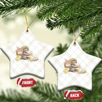 Cute Punch Baby Monkey Easter Ceramic Ornament Funny Animal Gift