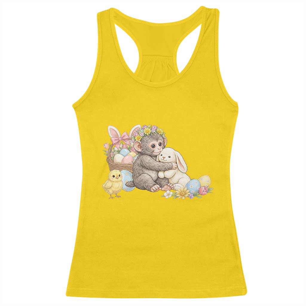 Cute Punch Baby Monkey Easter Racerback Tank Top Funny Animal Gift