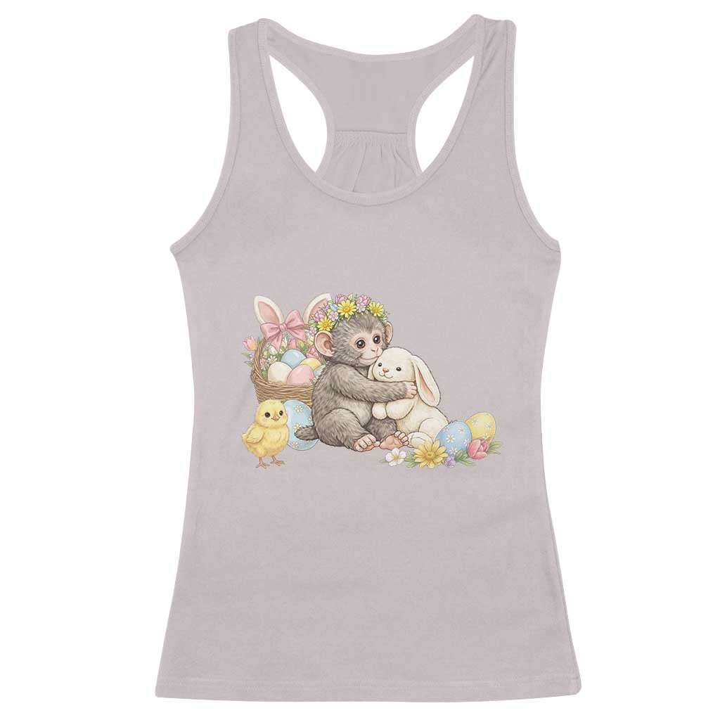Cute Punch Baby Monkey Easter Racerback Tank Top Funny Animal Gift