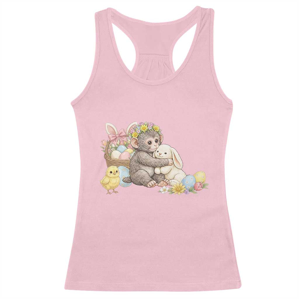 Cute Punch Baby Monkey Easter Racerback Tank Top Funny Animal Gift