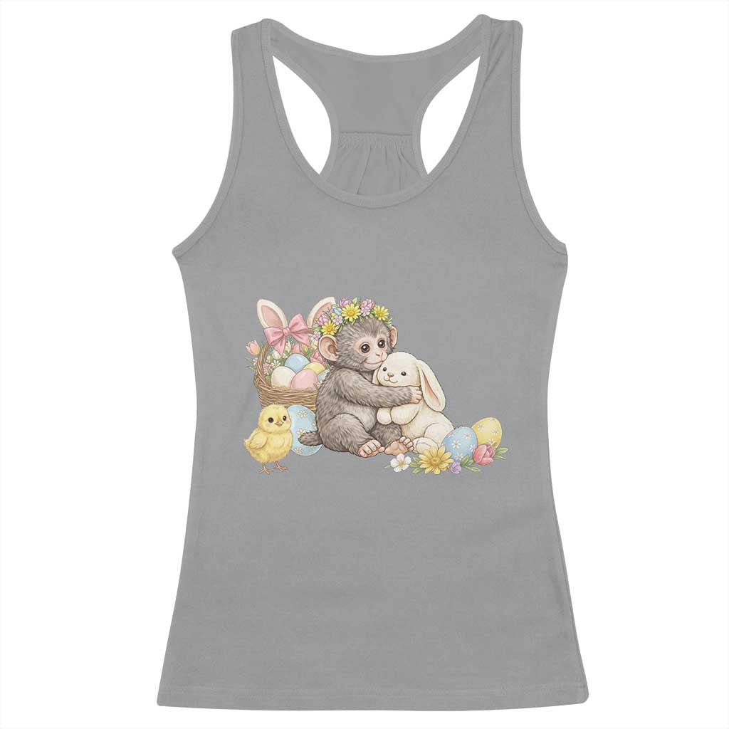 Cute Punch Baby Monkey Easter Racerback Tank Top Funny Animal Gift