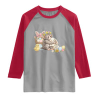 Cute Punch Baby Monkey Easter Raglan Shirt Funny Animal Gift
