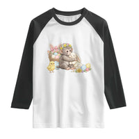 Cute Punch Baby Monkey Easter Raglan Shirt Funny Animal Gift