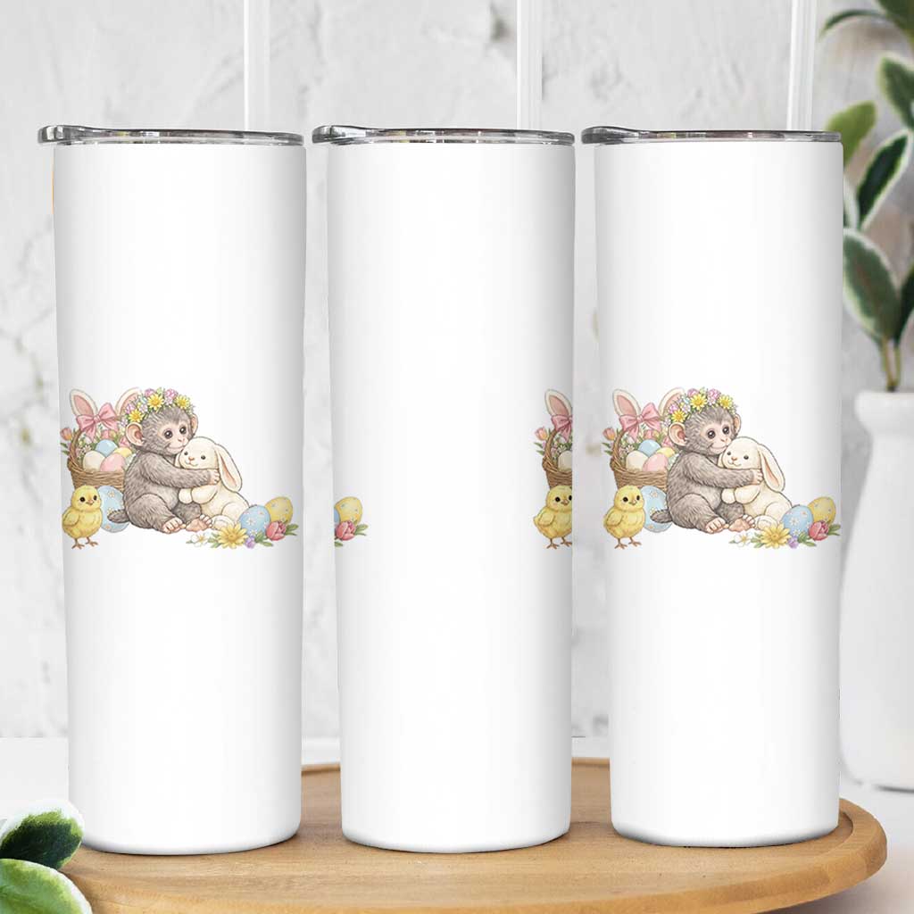 Cute Punch Baby Monkey Easter Skinny Tumbler Funny Animal Gift