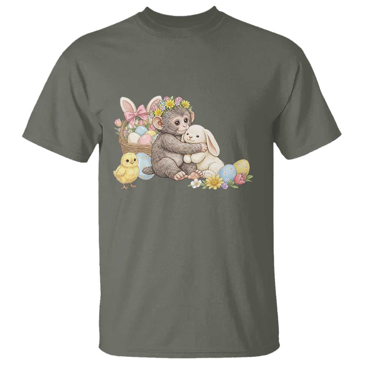 Cute Punch Baby Monkey Easter T Shirt Funny Animal Gift