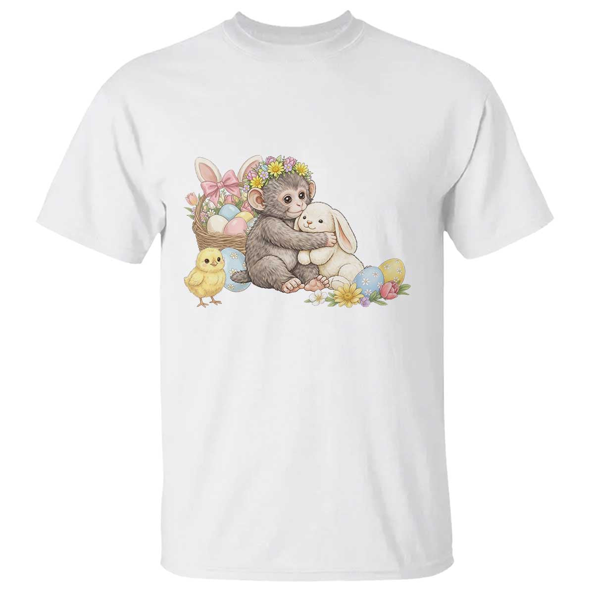 Cute Punch Baby Monkey Easter T Shirt Funny Animal Gift