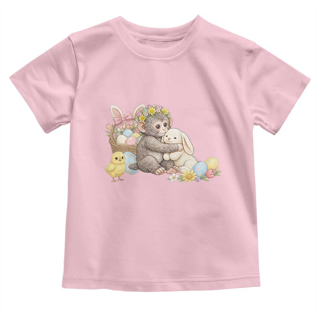 Cute Punch Baby Monkey Easter Toddler T Shirt Funny Animal Gift