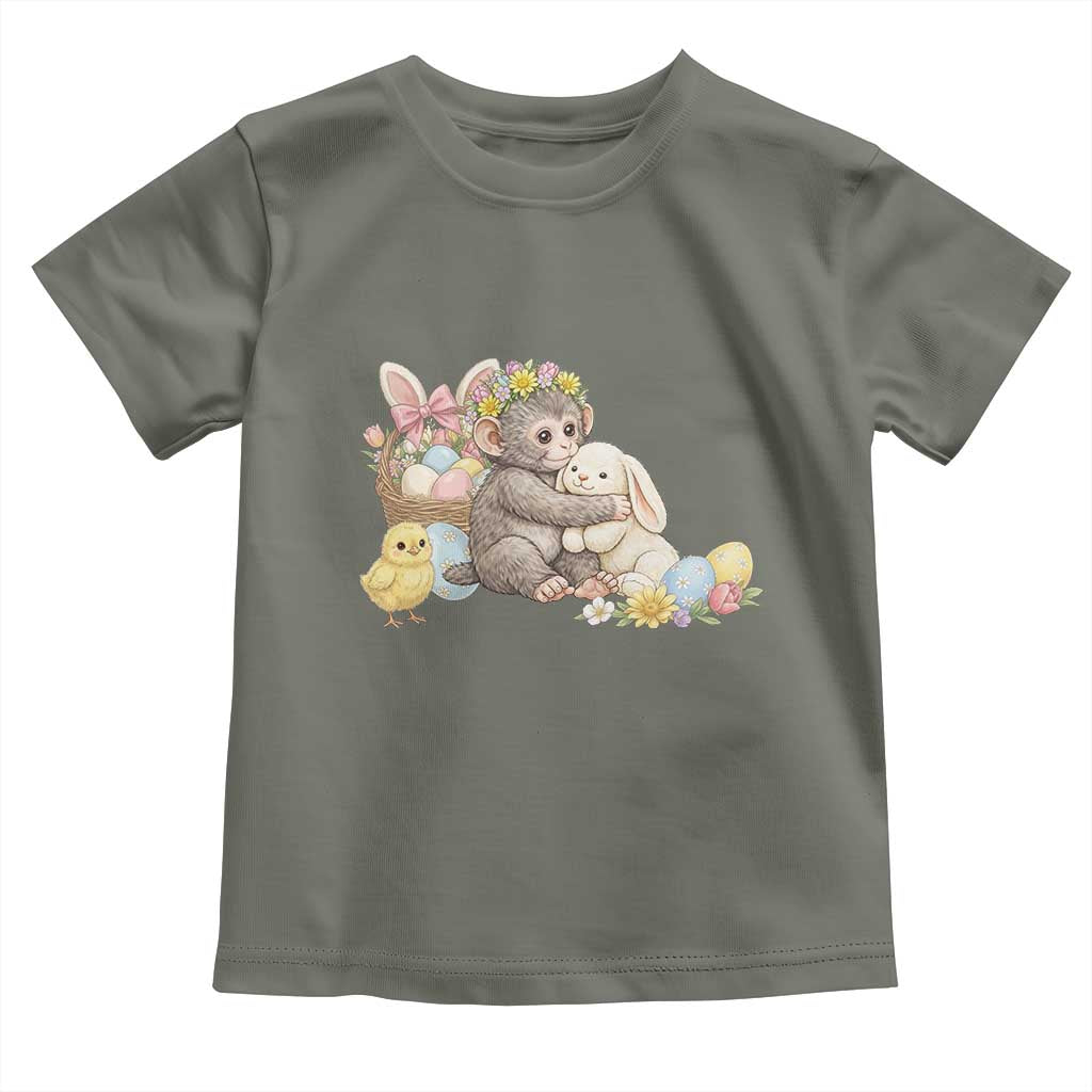 Cute Punch Baby Monkey Easter Toddler T Shirt Funny Animal Gift
