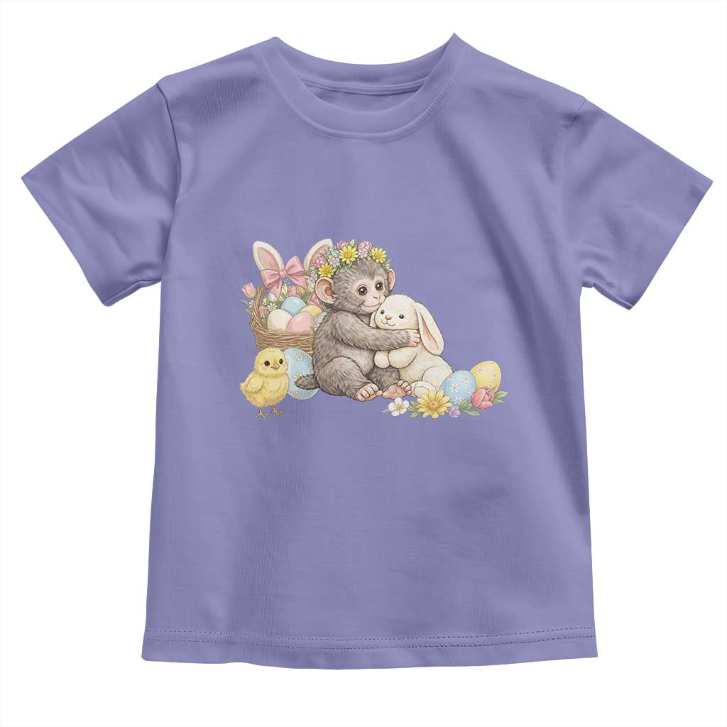 Cute Punch Baby Monkey Easter Toddler T Shirt Funny Animal Gift