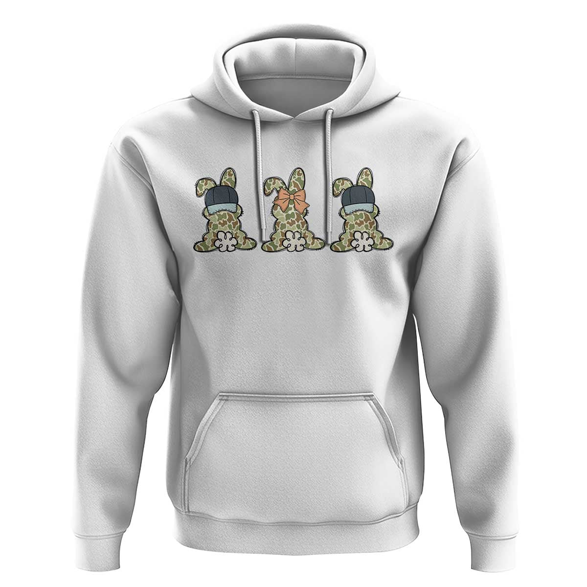 Camo Easter Bunny Hoodie Funny Hunter Easter Gift
