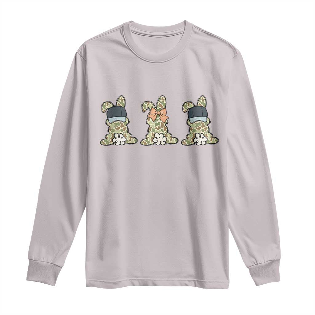 Camo Easter Bunny Long Sleeve Shirt Funny Hunter Easter Gift