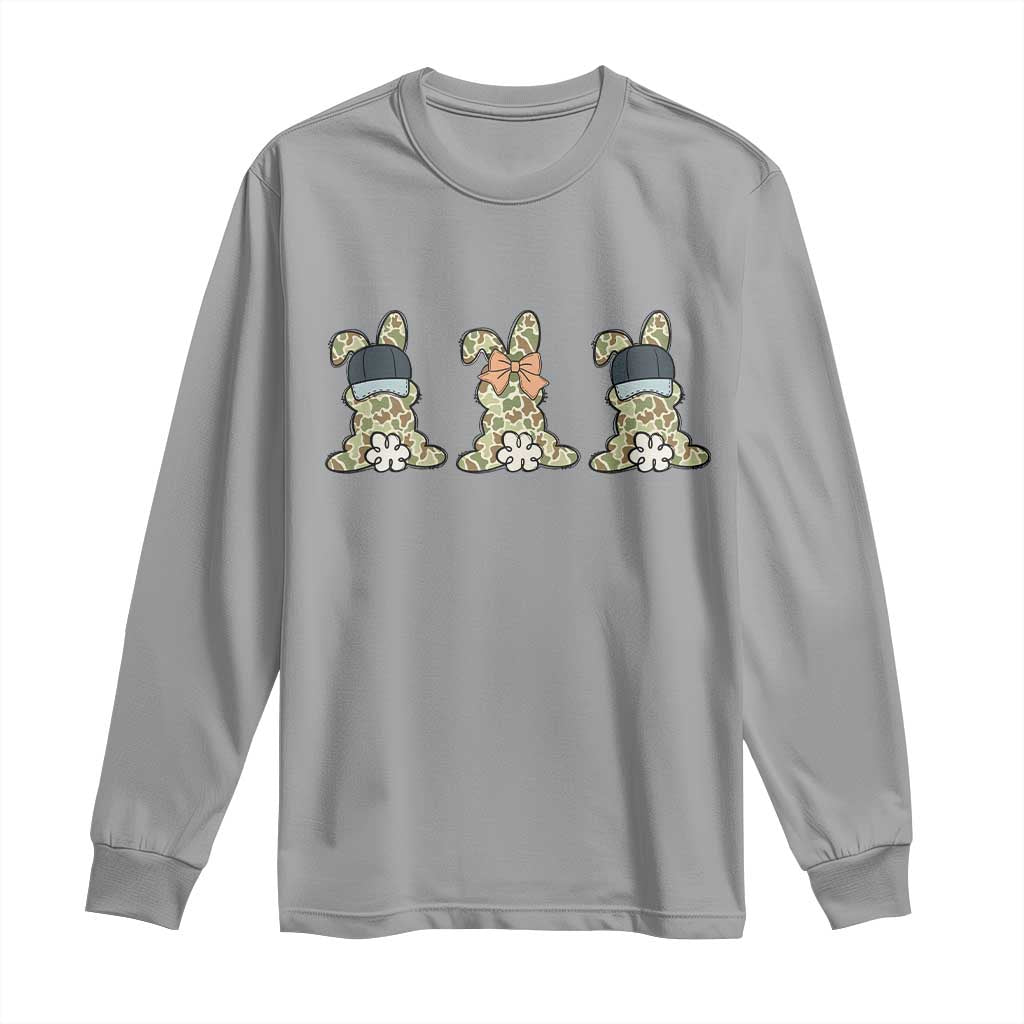 Camo Easter Bunny Long Sleeve Shirt Funny Hunter Easter Gift