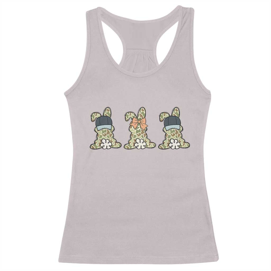 Camo Easter Bunny Racerback Tank Top Funny Hunter Easter Gift