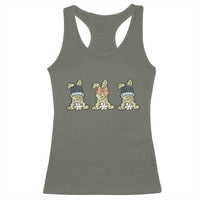 Camo Easter Bunny Racerback Tank Top Funny Hunter Easter Gift