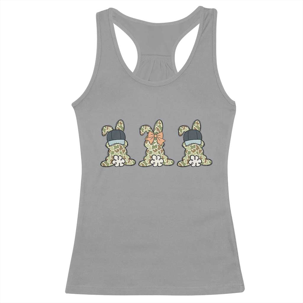 Camo Easter Bunny Racerback Tank Top Funny Hunter Easter Gift