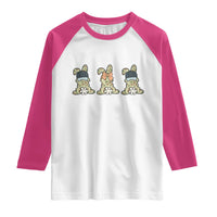Camo Easter Bunny Raglan Shirt Funny Hunter Easter Gift