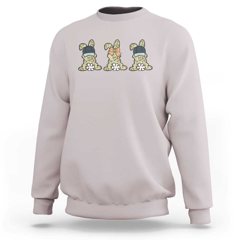 Camo Easter Bunny Sweatshirt Funny Hunter Easter Gift